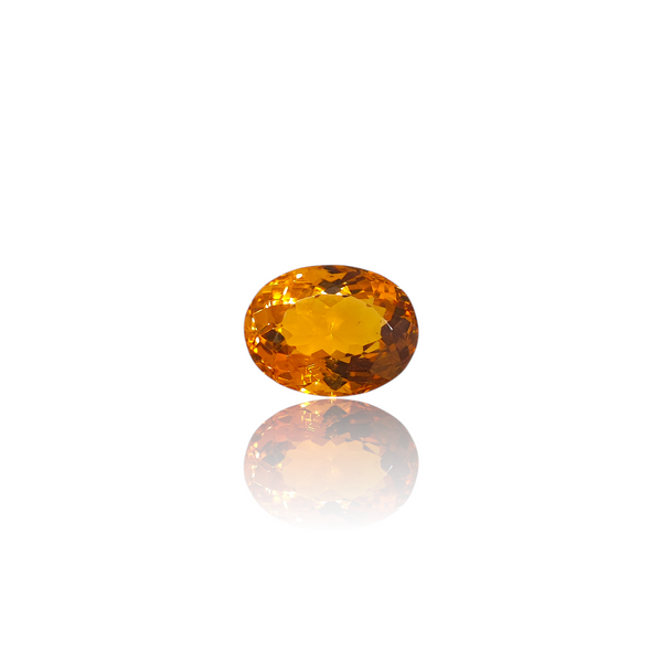 Natural citrine sunela silver gemstone 6.60ct — lab certified Click Gems