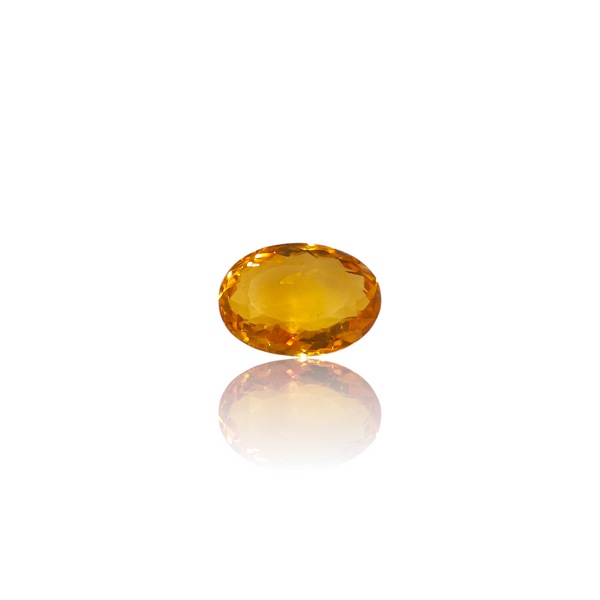 Natural citrine sunela silver gemstone 7.10ct — lab certified Click Gems