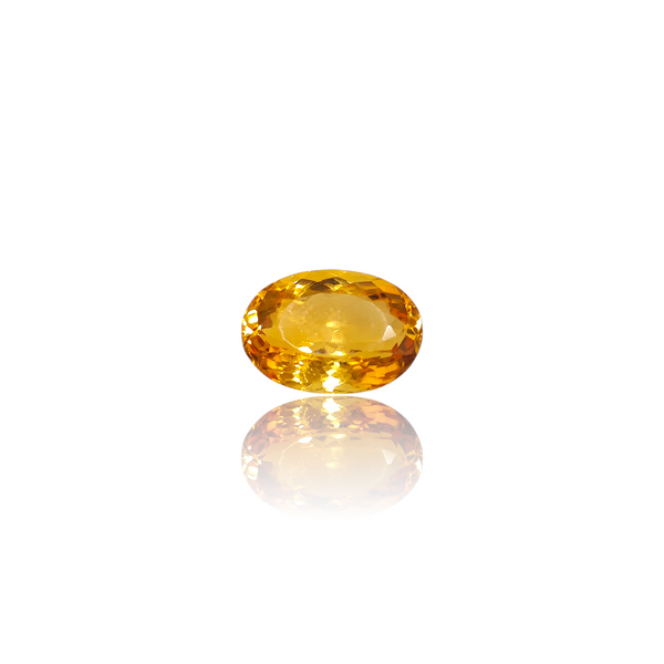 Natural citrine sunela silver gemstone 8.40ct — lab certified Click Gems