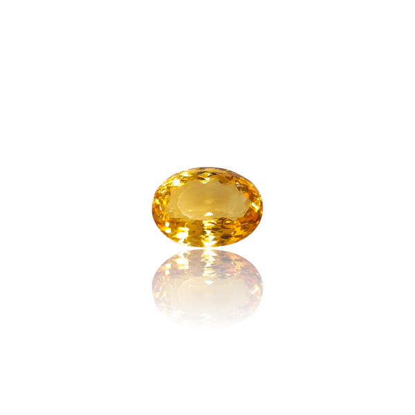Natural citrine sunela silver gemstone 11.60ct — lab certified Click Gems