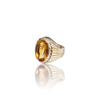 Natural citrine sunela silver ring 4.85ct — lab certified Click Gems