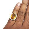 Natural Citrine Silver Ring 4.85 Ct — natural citrine sunela ring view 4