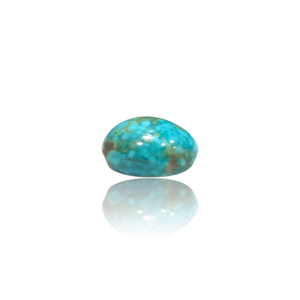 Natural Irani Fairoos 5.17Ct — close up detail, authentic Irani firoza turquoise silver gemstone