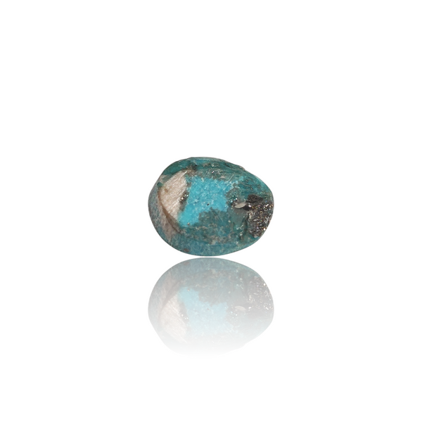 Natural Irani Fairoos 8.73Ct — side view, lab certified natural Irani firoza turquoise