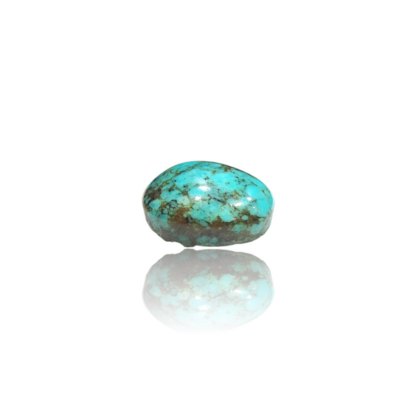 Natural Irani Fairoos 13.87Ct — close up detail, authentic Irani firoza turquoise silver gemstone