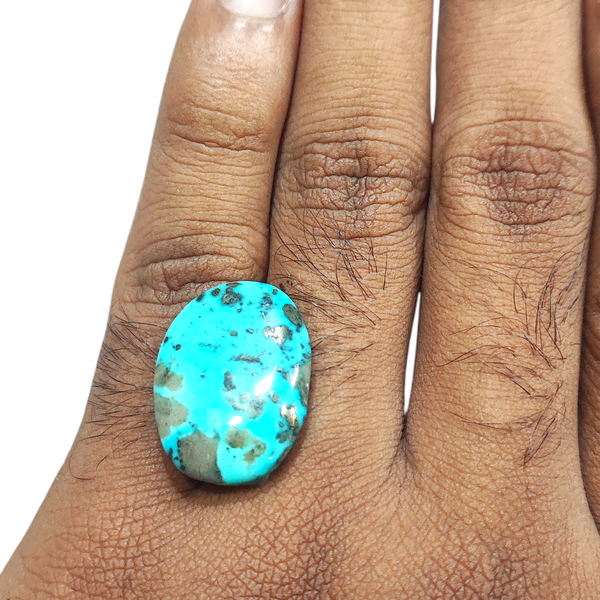 Natural Irani Fairoos 19.14Ct — natural Irani firoza turquoise gemstone view 4