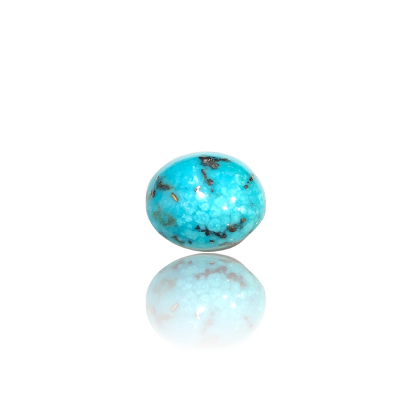 Natural Irani firoza turquoise silver gemstone 19.70ct — lab certified Click Gems