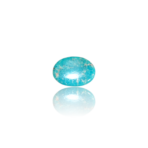 Natural American Fairoos 3.41Ct — side view, lab certified natural American firoza turquoise