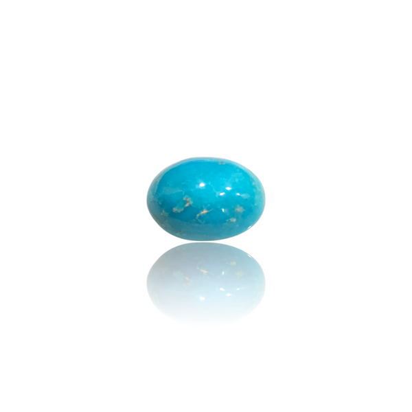 Natural American firoza turquoise silver gemstone 9.87ct — lab certified Click Gems