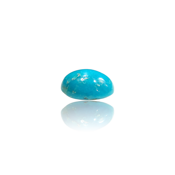 Natural American Fairoos 9.87Ct — close up detail, authentic American firoza turquoise silver gemstone