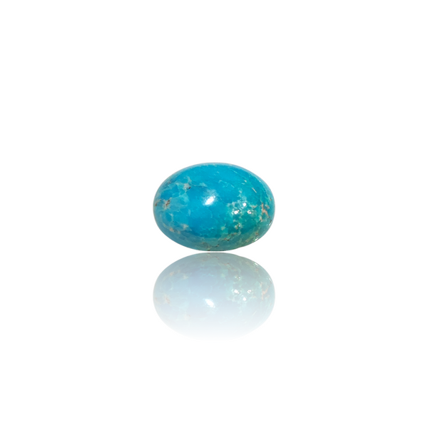 Natural American firoza turquoise silver gemstone 12.45ct — lab certified Click Gems
