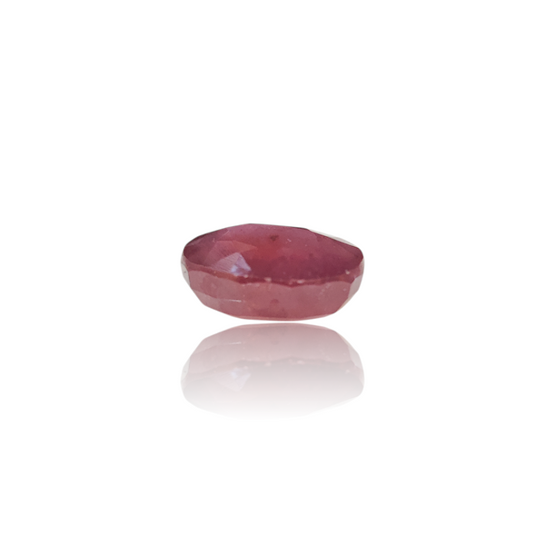 Natural Ruby 10.82Ct — close up detail, authentic natural ruby manik silver gemstone