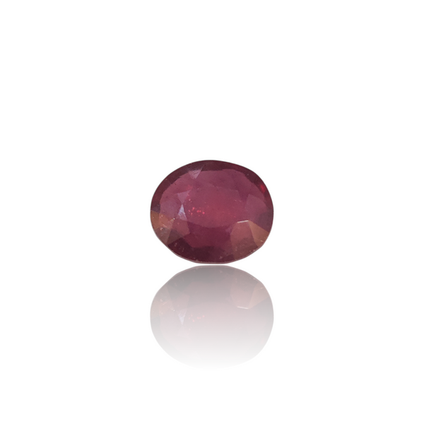 Natural natural ruby manik silver gemstone 12.34ct — lab certified Click Gems