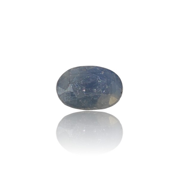 Natural blue sapphire neelam silver gemstone 3.06ct — lab certified Click Gems