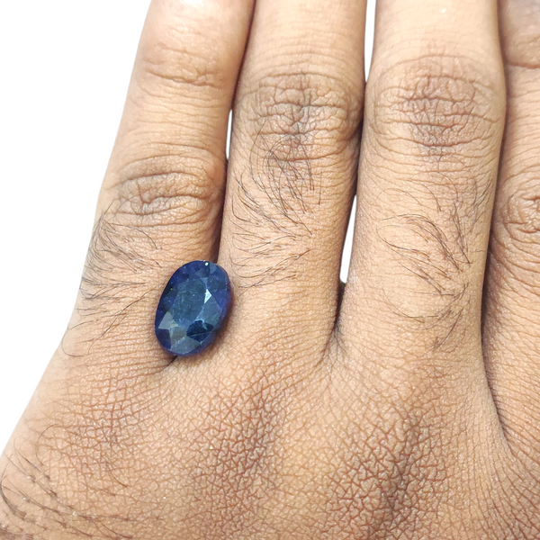Natural Blue Sapphire 10.00Ct — natural blue sapphire neelam gemstone view 4