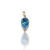 Natural blue topaz silver pendant 9.26ct — lab certified Click Gems