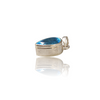 Natural Blue Topaz Silver Pendant 9.26Ct — close up detail, authentic blue topaz silver pendant
