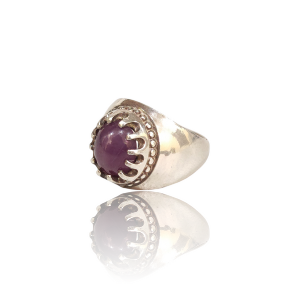 Natural Ruby Silver Ring 5.08 Ct