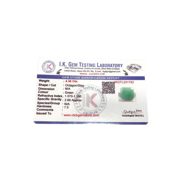 Natural Emerald 4.36Ct