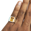 Natural Citrine Silver Ring 4.14 Ct