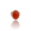 Natural Carnelian Silver Ring 11.36 Ct
