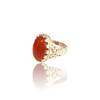 Natural Carnelian Silver Ring 11.47 Ct