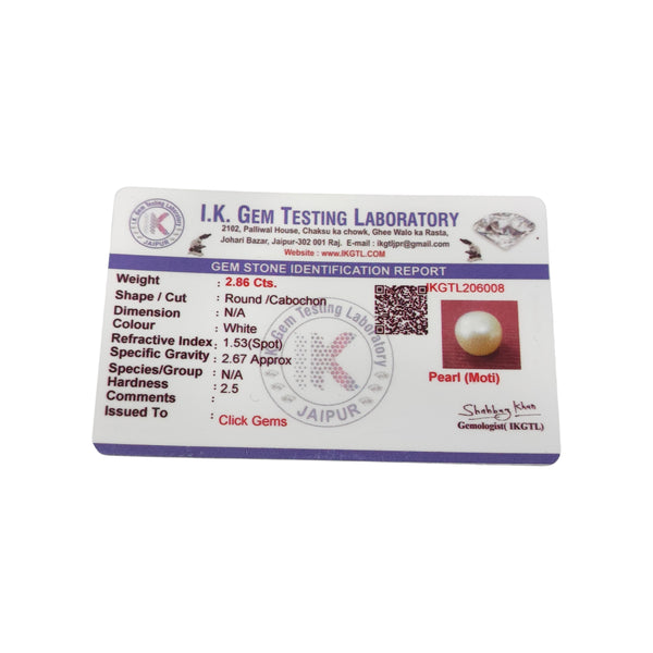 Natural Pearl Moti 2.86Ct