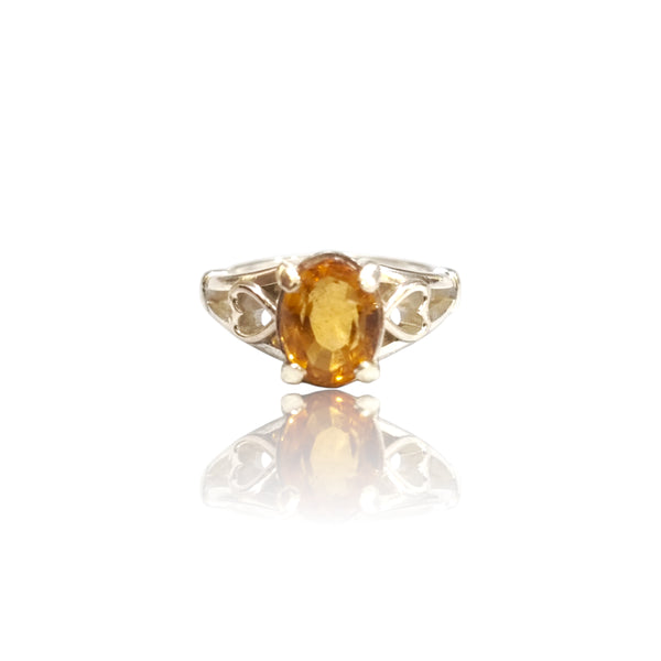 Natural Citrine Silver Ring 1.95 Ct