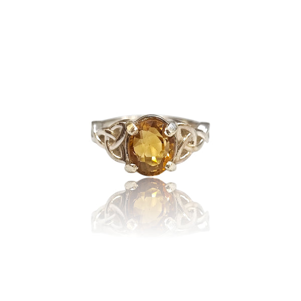Natural Citrine Silver Ring 2.15 Ct