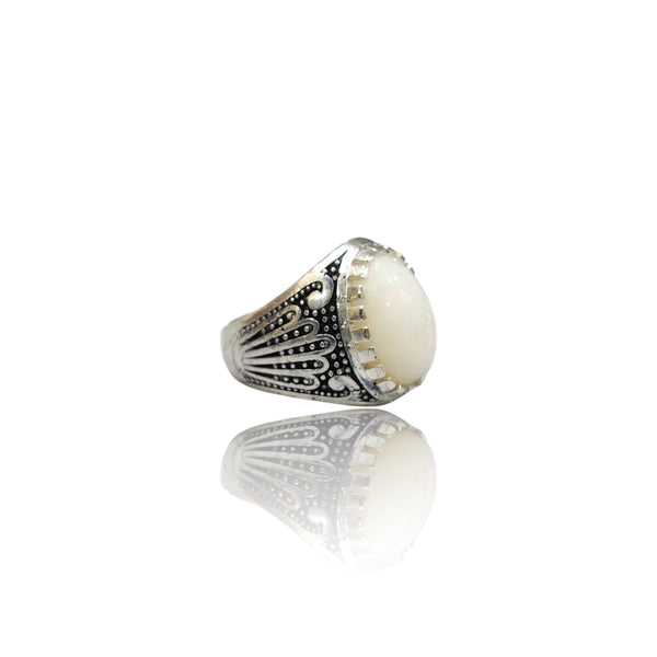 Natural Opal Silver Ring 5.19 Ct