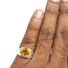 Natural Citrine Silver Ring 3.90 Ct