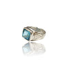 Natural Blue Topaz Silver Ring 8.02 Ct