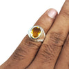 Natural Citrine Silver Ring 4.53 Ct