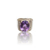 Natural Amethyst Thailand Model Silver Ring 7.85 Ct