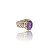 Natural Amethyst Silver Ring 9.54 Ct