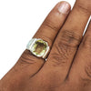 Natural Lemon Quartz Silver Ring 4.21 Ct