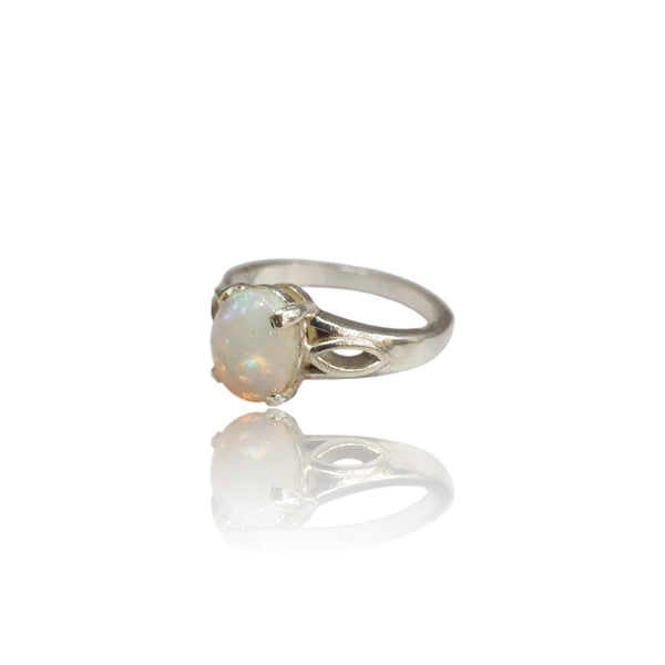 Natural Opal Silver Ring 0.73 Ct
