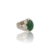Natural Aventurine Quartz Silver Ring 11.14 Ct