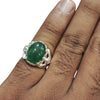 Natural Aventurine Quartz Silver Ring 11.14 Ct