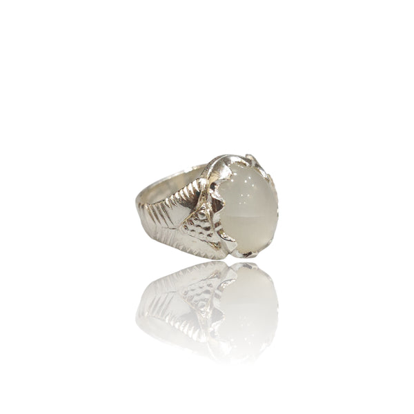 Natural Moonstone Silver Ring 8.16 Ct
