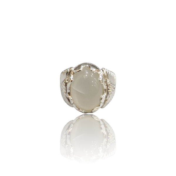 Natural Moonstone Silver Ring 8.16 Ct