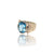 Natural Blue Topaz Silver Ring 8.15 Ct