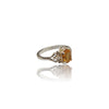 Natural Citrine Ladiessilver Ring 84 Ct