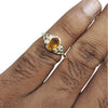 Natural Citrine Ladiessilver Ring 0.88 Ct