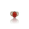 Natural Carnelian Silver Ring 8.81 Ct