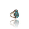 Natural Irani Fairoos Silver Ring 24.55 Ct
