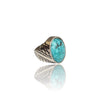 Natural Irani Fairoos Silver Ring 23.72 Ct