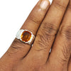 Natural Citrine Silver Ring 3.65 Ct