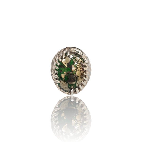 Natural Husaini Fairoos Silver Ring 17.28 Ct