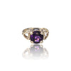 Natural Amethyst Ladies Silver Ring 2.70 Ct